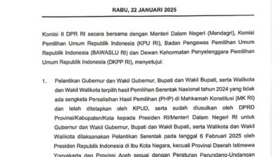 Sah! Pelantikan Kepala Daerah dan Wakil Daerah Terpilih Pemilukada 2024 Dipercepat