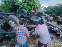Bus ALS Pelat Medan Kecelakaan di Sarolangun, Belasan Penumpang Luka-Luka, Sopir Kabur