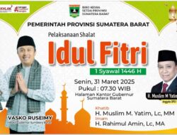 Pemprov Sumbar Tetapkan Halaman Kantor Gubernur sebagai Lokasi Laksanakan Salat Idul Fitri 1446 H