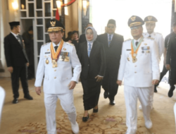 Gubernur Jambi Hadiri Sertijab Wali Kota dan Wakil Wali Kota Jambi di Aula Griya Mayang