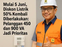 Mulai 5 Juni, Diskon Listrik 50% Kembali Diberlakukan: Pelanggan 450 dan 900 VA Jadi Prioritas