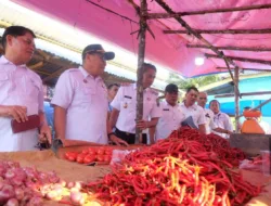 Jelang Idul Adha 1446 H : Wabup Junaidi Tinjau Pasar Suko Awin Jaya Pantau Harga Sembako