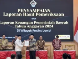 Baru Menjabat, BBS Dapat Kado Manis: Muaro Jambi Raih WTP dari BPK RI