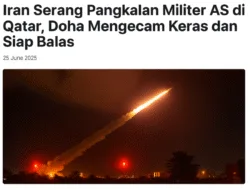 Iran Serang Pangkalan Militer AS di Qatar, Doha Mengecam Keras dan Siap Balas