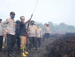 Wabup Muaro Jambi Dampingi Kapolda Tinjau Karhutla di Gambut Jaya, 32 Titik Api Terpantau