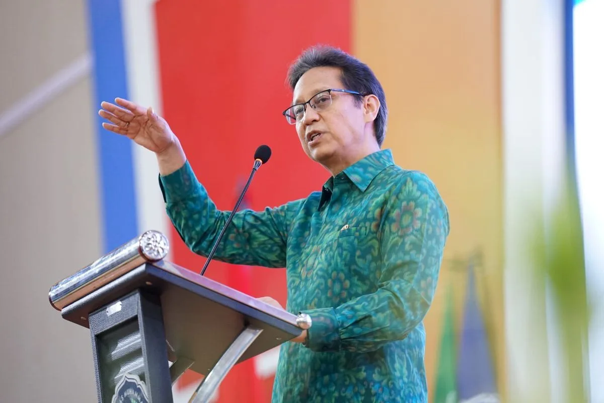 Photo Menteri Kesehatan RI Budi Gunadi Sadikin Saat Menyampaikan Pidato di Kementerian Kesehatan, Jakarta (Redaksi/Ist)