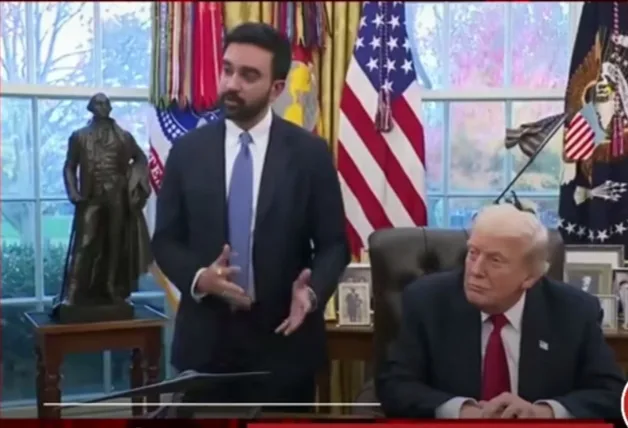 Photo Presiden AS Donald Trump menerima kunjungan Zohran Mamdani, yang baru saja memenangkan kursi Mayor New York City. Pertemuan di Oval Office. ( Photo Dok Redaksi )