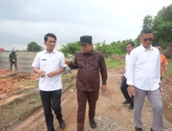 Bupati Tinjau Pembangunan Workshop Pertanian di Lahan Eks Pasar Kumpeh Ulu