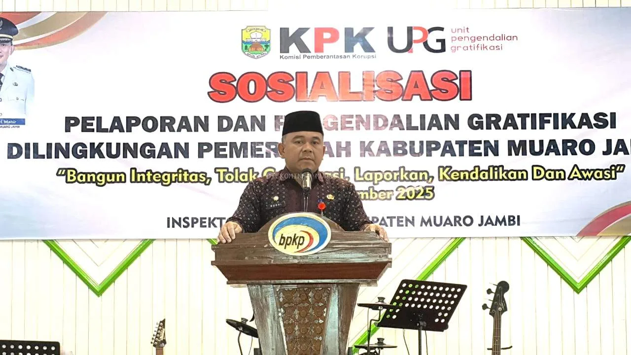 Sosialisasi Pelaporan dan Pengendalian Gratifikasi di lingkungan Pemkab Muaro Jambi digelar di Kantor BPKP Perwakilan Provinsi Jambi.( Photo Dok Diskominfo ).