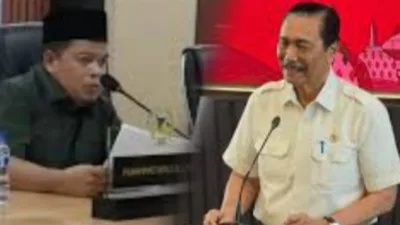 Photo Kolase Ilustrasi Kontroversi Investasi untuk Kepentingan Nasional Anggota DPRD Palu Muhammad Safri dan Komenko Luhut Binsar Panjaitan. ( Photo Dok Redaksi)