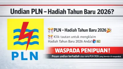Gambar Ilustrasi Aplikasi Penipuan PLN Berhadiah Tahun Baru 2026 hati-hati Hoax dan Spam ( Photo Ilustrasi Redaksi/Ist ).