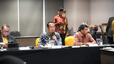 Bupati Muaro Jambi, Dr. Bambang Bayu Suseno, menghadiri acara Expose 4 Desa Persiapan menjadi Desa Definitif Kabupaten Muaro Jambi Tahun 2026 yang digelar di Gedung Direktorat Jenderal Bina Pemerintahan Desa