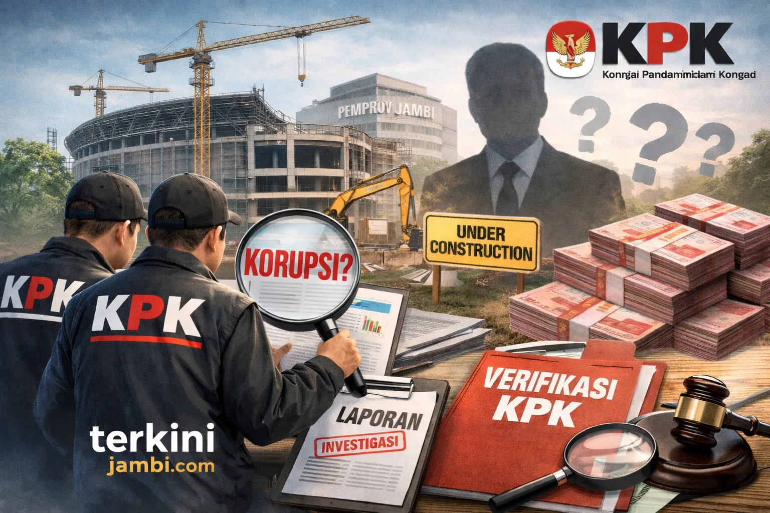 Komisi Pemberantasan Korupsi (KPK) menyatakan tengah melakukan verifikasi atas laporan masyarakat terkait dugaan penyimpangan dalam proyek pembangunan Stadion Swarnabhumi di Kabupaten Muaro Jambi, Provinsi Jambi.