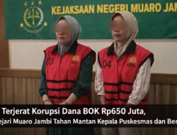 Terjerat Korupsi Dana BOK Rp650 Juta, Kejari Muaro Jambi Tahan Mantan Kepala Puskesmas dan Bendahara