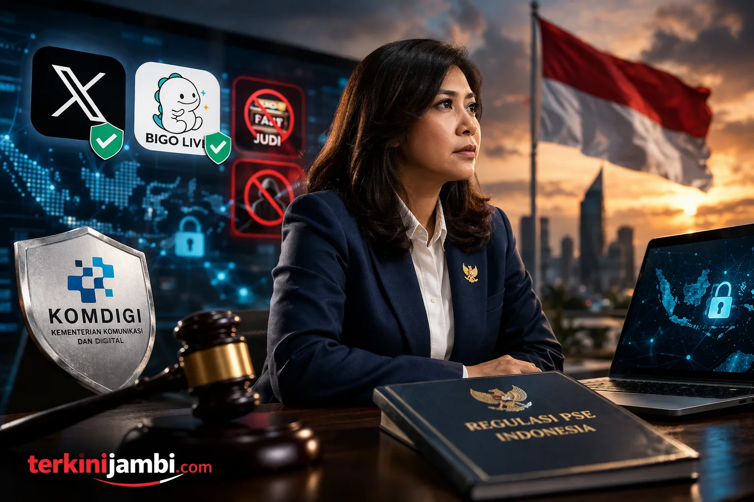 Gambar Ilustrasif Pemerintah melalui Kementerian Komunikasi dan Digital (Komdigi) semakin agresif menertibkan platform digital yang beroperasi di Indonesia.
