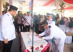 Pelantikan Dua Pejabat Desa di Kumpeh Ulu, Bupati Tekankan Integritas dan Pelayanan Publik