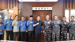 Danlanal Palembang Kunjungi Bupati Muaro Jambi, Perkuat Sinergi Pengamanan Perairan