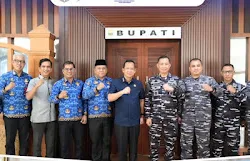 Danlanal Palembang Kunjungi Bupati Muaro Jambi, Perkuat Sinergi Pengamanan Perairan