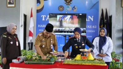 Sekretaris Daerah Budhi Hartono menghadiri kegiatan tasyakuran Hari Bhakti Pemasyarakatan (HBP) ke-62