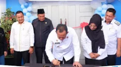 Waka I DPRD Wiranto Dampingi Bupati Resmikan GOR RAJA di Suko Awin Jay