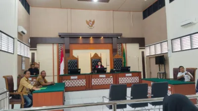 Suasana Sidang Praperadilan Polda Jambi Terhadap kasus Penangkapan Japar CS