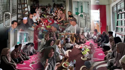 Kantor Lurah Teluk Kenali, Kecamatan Telanaipura, Kota Jambi, kegiatan halal bihalal digelar dengan penuh kehangatan