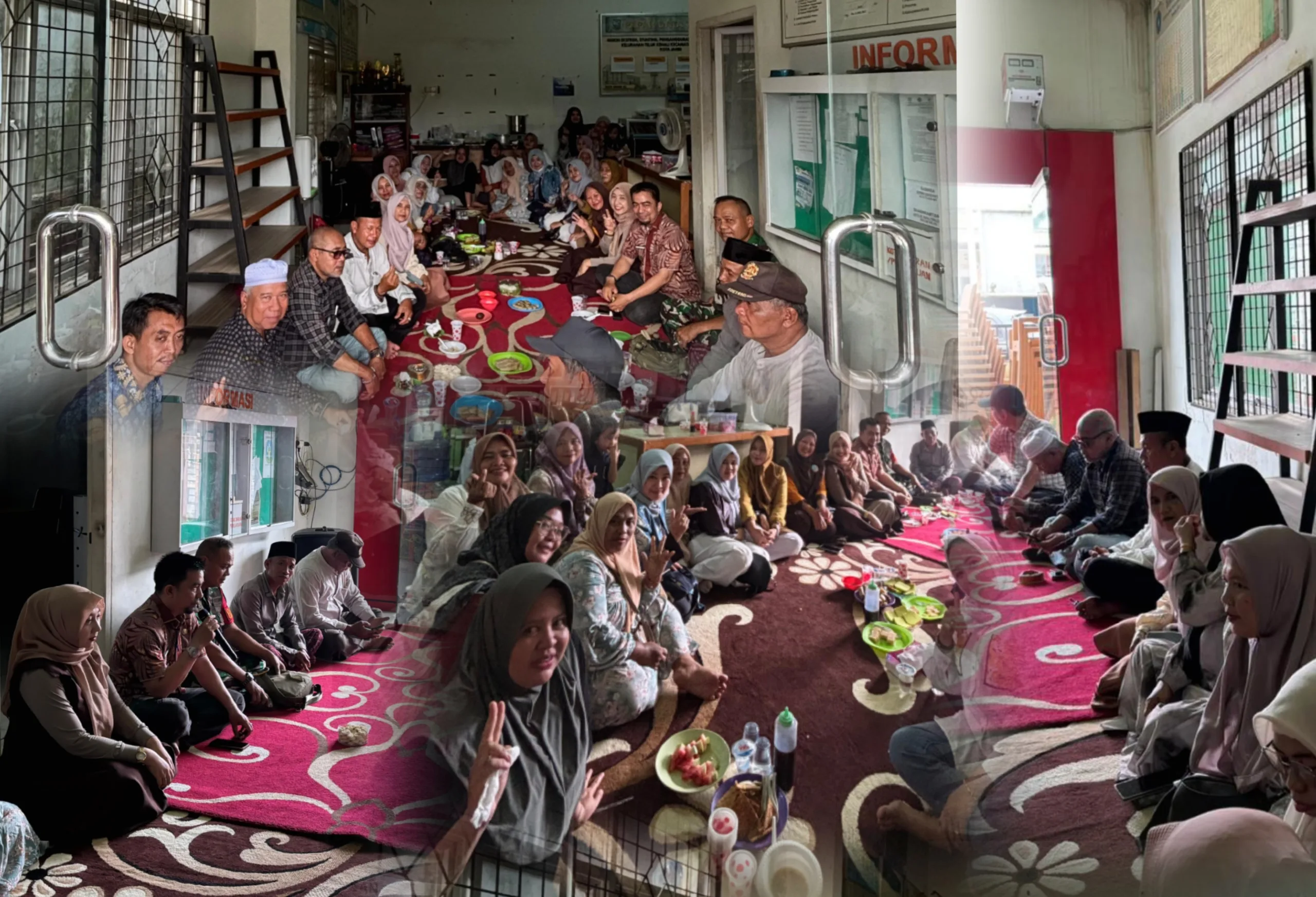 Kantor Lurah Teluk Kenali, Kecamatan Telanaipura, Kota Jambi, kegiatan halal bihalal digelar dengan penuh kehangatan