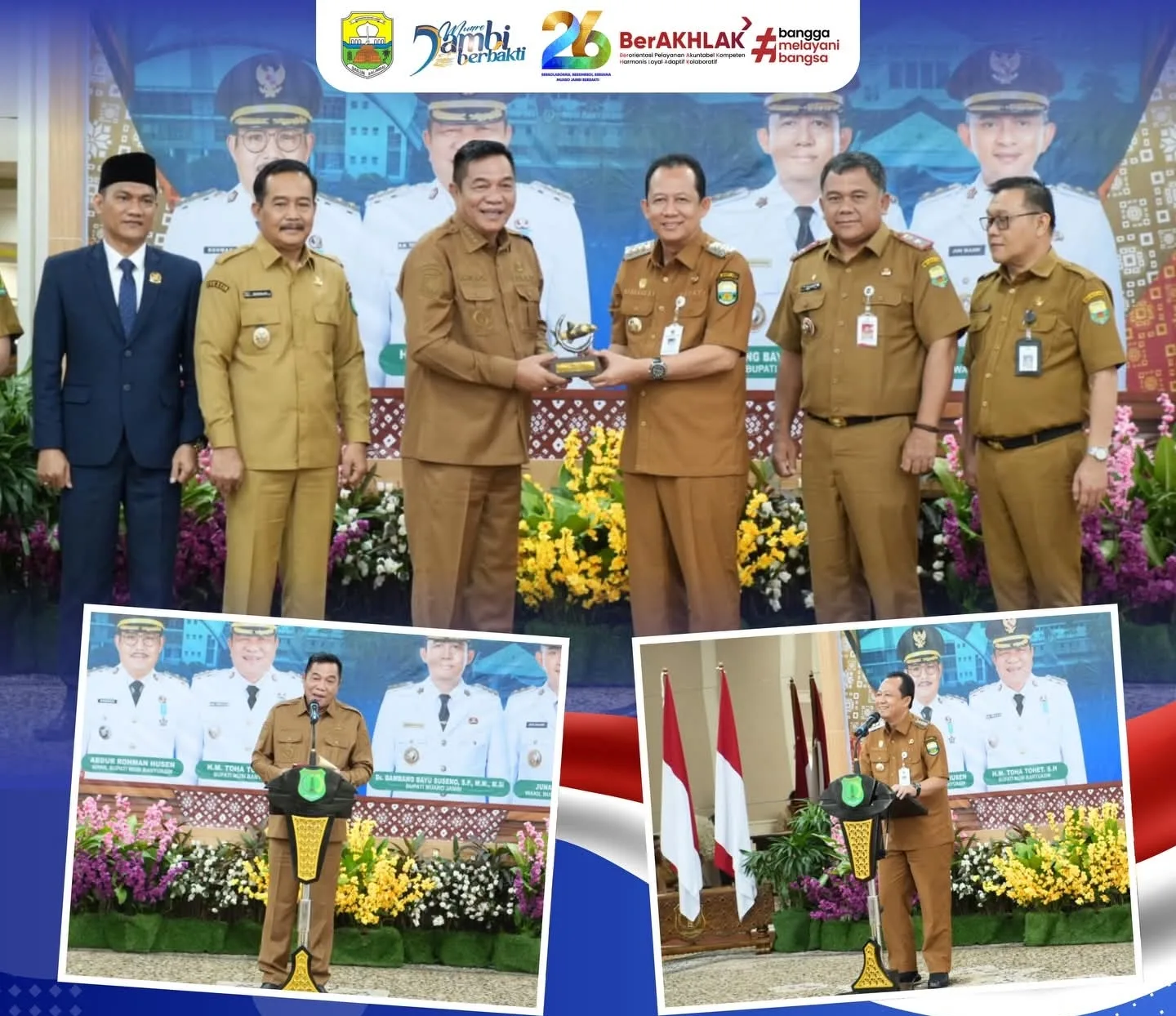 Pemerintah Kabupaten Muaro Jambi dan Kabupaten Musi Banyuasin (Muba) resmi menjalin kerja sama strategis melalui penandatanganan Nota Kesepahaman (Memorandum of Understanding/MoU) tentang Penyelenggaraan Urusan Pemerintahan Daerah.