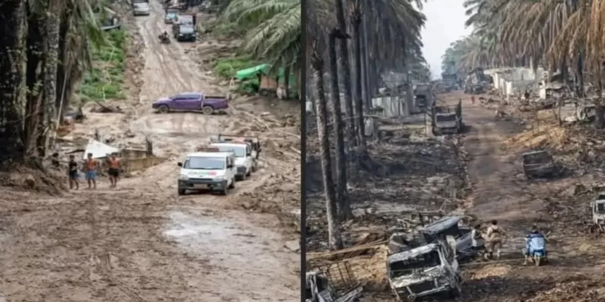 Kebakaran hebat kembali terjadi di lokasi sumur minyak ilegal di Kabupaten Musi Banyuasin (Muba), Sumatera Selatan.