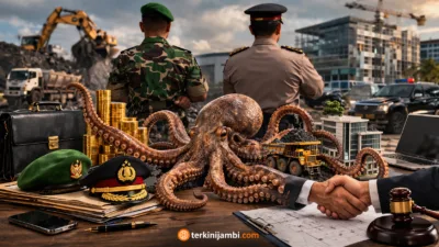 Gambar Ilustrasi Gurita Bisnis Aparat Penegak Hukum ( dok Redaksi/Ist)