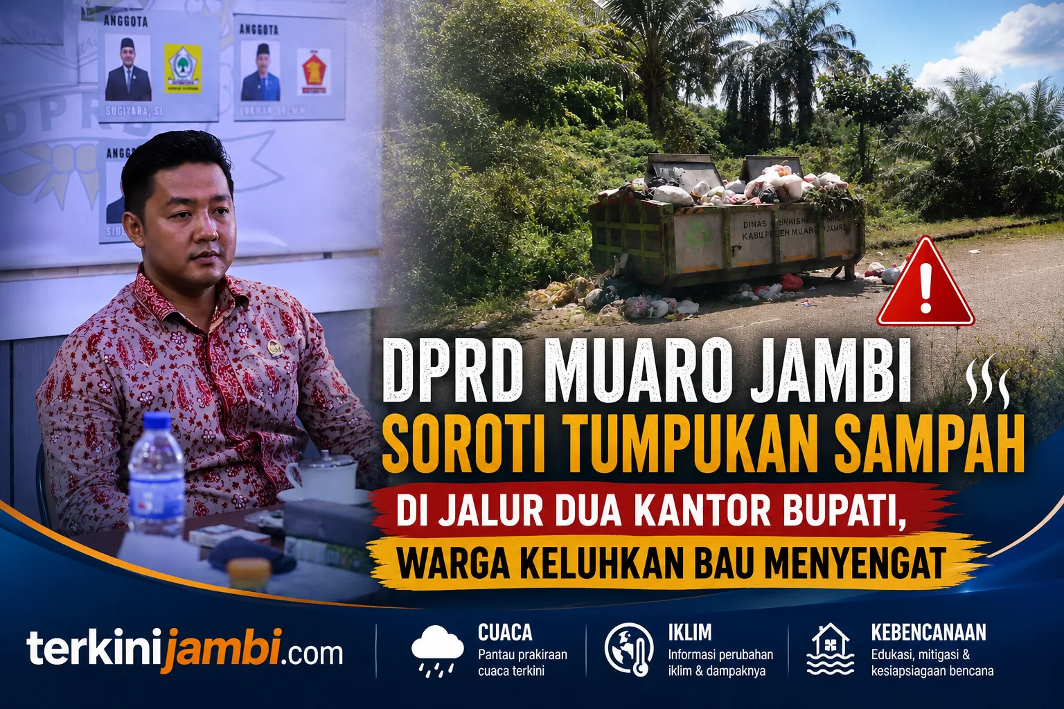 Anggota DPRD Muaro Jambi, Ahmad Murni SH MH, menilai kondisi tersebut tidak seharusnya terjadi di kawasan perkantoran pemerintah daerah.