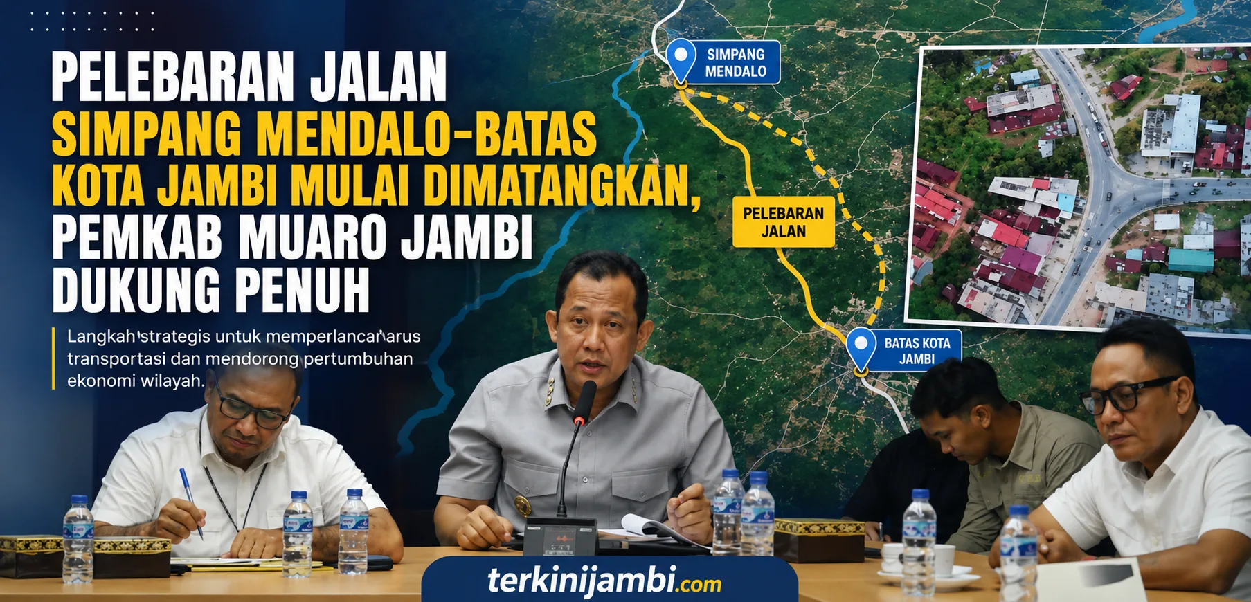 Pemerintah Kabupaten Muaro Jambi bersama Balai Pelaksanaan Jalan Nasional (BPJN) Jambi mulai mematangkan rencana pelebaran jalan dan penambahan jalur di ruas strategis
