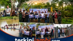 Ribuan Warga Padati Danau Tangkas, Bupati BBS Dorong Lomba Perahu Tradisional Jadi Agenda Wisata Unggulan Muaro Jambi