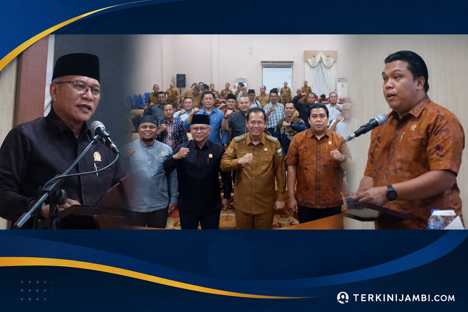 Bupati Muaro Jambi Bambang Bayu Suseno menerima kunjungan kerja rombongan Dewan Perwakilan Rakyat Daerah (DPRD) Kota Sungai Penuh di Aula Rumah Dinas Bupati Muaro Jambi
