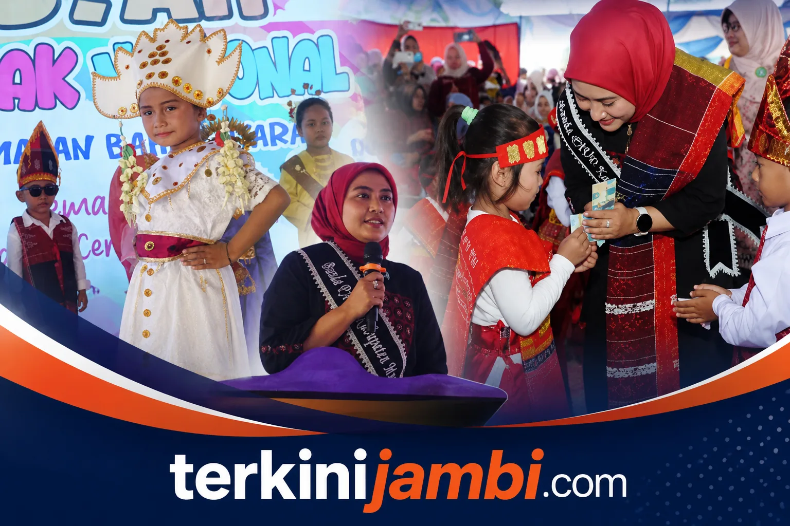 Ririn Novianti, S.E. Secara resmi membuka Gebyar Hari Anak Nasional (HAN) ke-15 tingkat Pendidikan Anak Usia Dini (PAUD) se-Kecamatan Bahar Utara yang digelar di Desa Sumber Mulya