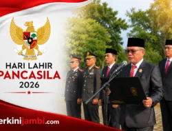 Ketua DPRD Aidi Hatta Bacakan Teks Pancasila pada Upacara Hari Lahir Pancasila di Muaro Jambi