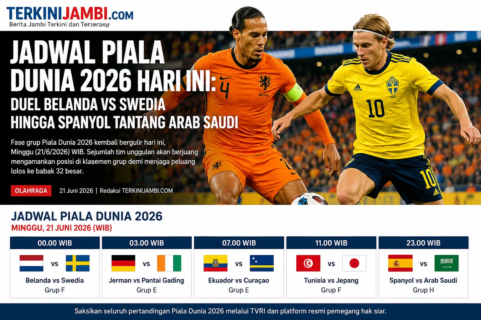 Sejumlah tim unggulan akan berjuang mengamankan posisi di klasemen grup demi menjaga peluang lolos ke babak 32 besar.