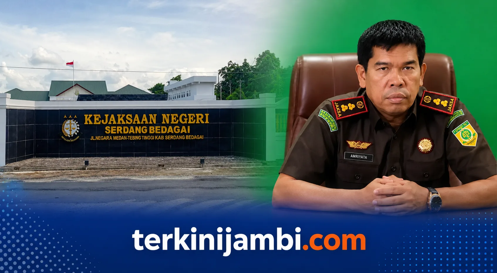 Kejaksaan Agung dikabarkan mengamankan Kepala Kejaksaan Negeri (Kajari) Kabupaten Serdang Bedagai (Sergai), Sumatera Utara, Amriyata, bersama Kepala Seksi Tindak Pidana Khusus (Kasi Pidsus) Kejari Sergai, Aguinaldo Marbun.