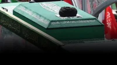 Prosesi penghormatan terakhir mendiang Pemimpin Tertinggi Iran, Ayatollah Ali Khamenei, di Grand Mosalla, Teheran.