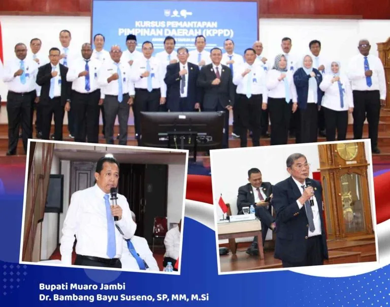 Bupati Muaro Jambi, Dr. Bambang Bayu Suseno, menjadi salah satu dari 25 kepala daerah yang mengikuti Kursus Pemantapan Pimpinan Daerah (KPPD) Angkatan III 