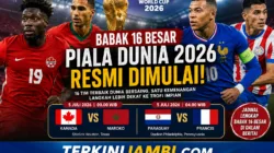 Babak 16 Besar Piala Dunia 2026 Dimulai, Prancis Tantang Paraguay, Kanada Hadapi Maroko