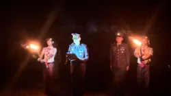 Kapolres Muaro Jambi Pimpin Apel Kehormatan dan Renungan Suci di TMP Bukit Kusuma Bhakti