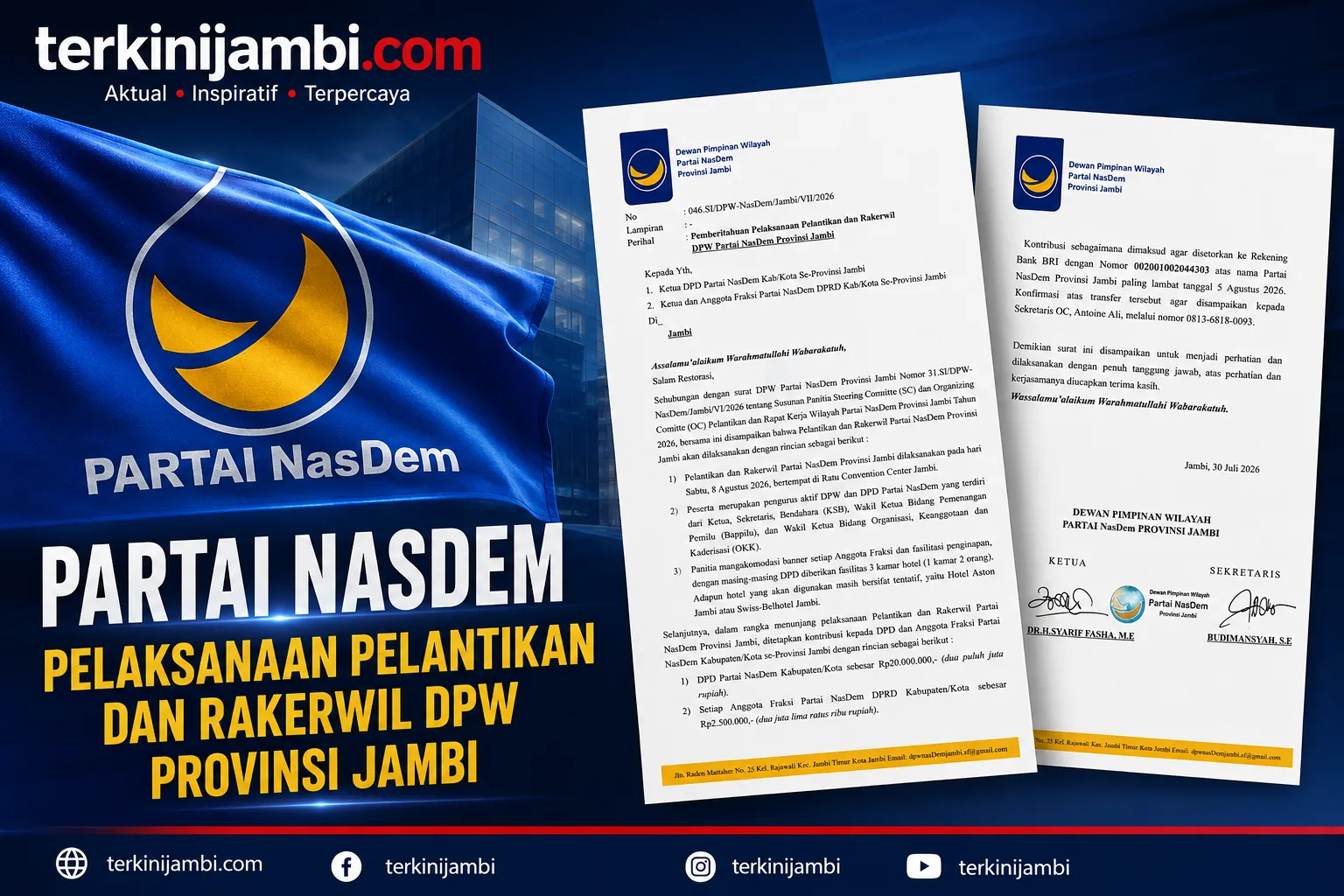 Sebuah dokumen internal milik Dewan Pimpinan Wilayah (DPW) Partai NasDem Provinsi Jambi menjadi sorotan publik setelah beredar luas di media sosial.
