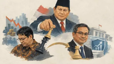 Gambar Ilustratif Presiden Prabowo Subianto melakukan reshuffle Kabinet Merah Putih dengan mengganti Purbaya Yudhi Sadewa dari posisi Menteri Keuangan. Purbaya digantikan oleh Suahasil Nazara dalam pelantikan yang berlangsung di Istana Negara,