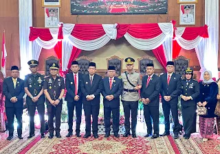 Kapolres Muaro Jambi AKBP Bayu Noormansyah, S.H., S.I.K., M.H., menghadiri Rapat Paripurna DPRD Kabupaten Muaro Jambi dalam rangka mengikuti Sidang Tahunan MPR RI dan Pidato Kenegaraan Presiden Republik Indonesia