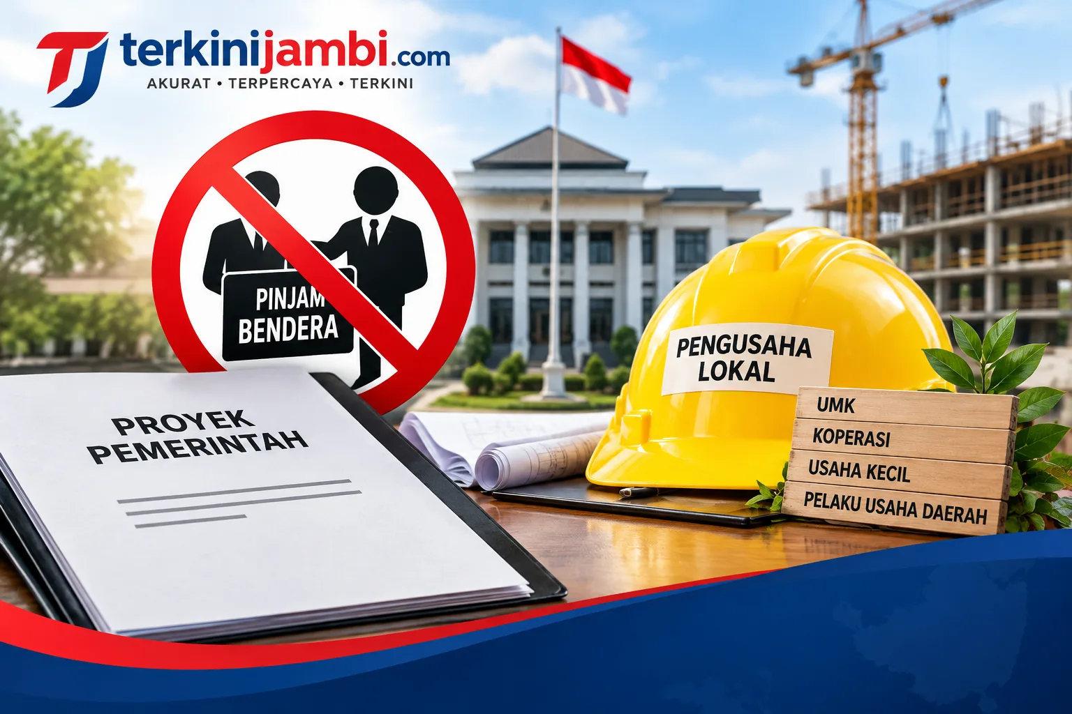 Gambar Ilustratif Praktik pinjam bendera atau penggunaan nama perusahaan lain untuk mengikuti pengadaan proyek pemerintah kini secara tegas dilarang melalui Peraturan Lembaga Kebijakan Pengadaan Barang/Jasa Pemerintah (LKPP) Nomor 3 Tahun 2026.