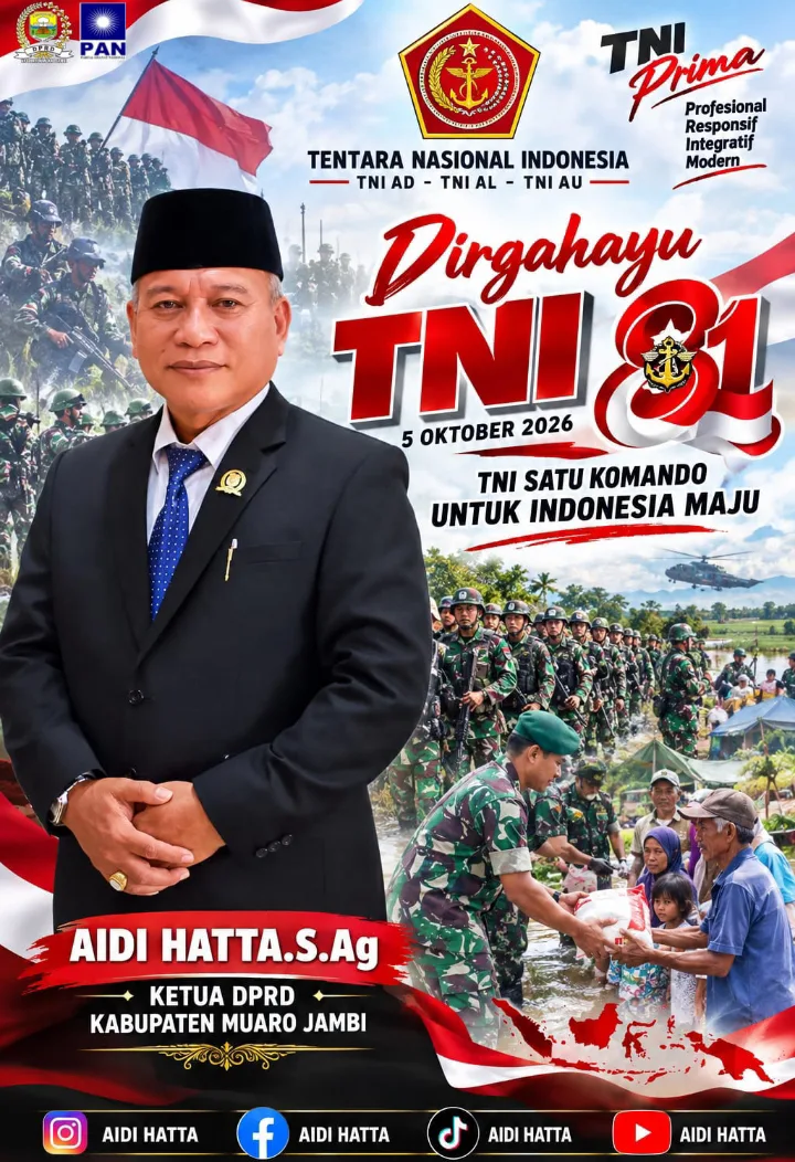Ketua Dewan Perwakilan Rakyat Daerah (DPRD) Kabupaten Muaro Jambi, Aidi Hatta, S.Ag.,